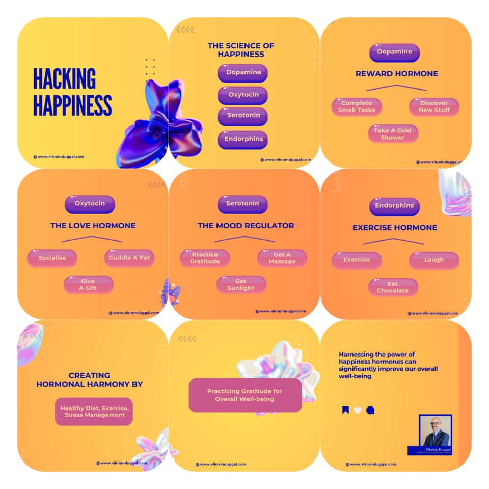 Which happiness hack will work the best for you?

#irresistibleworkplaces 
#careeracceleration 
#ActionTakers
#personaldevelopment
#leadershipdevelopment
#positiveenergy
#dailyinspiration
#continuouslearning
#careergrowth
#attitudeofgratitude
#happinesshormones