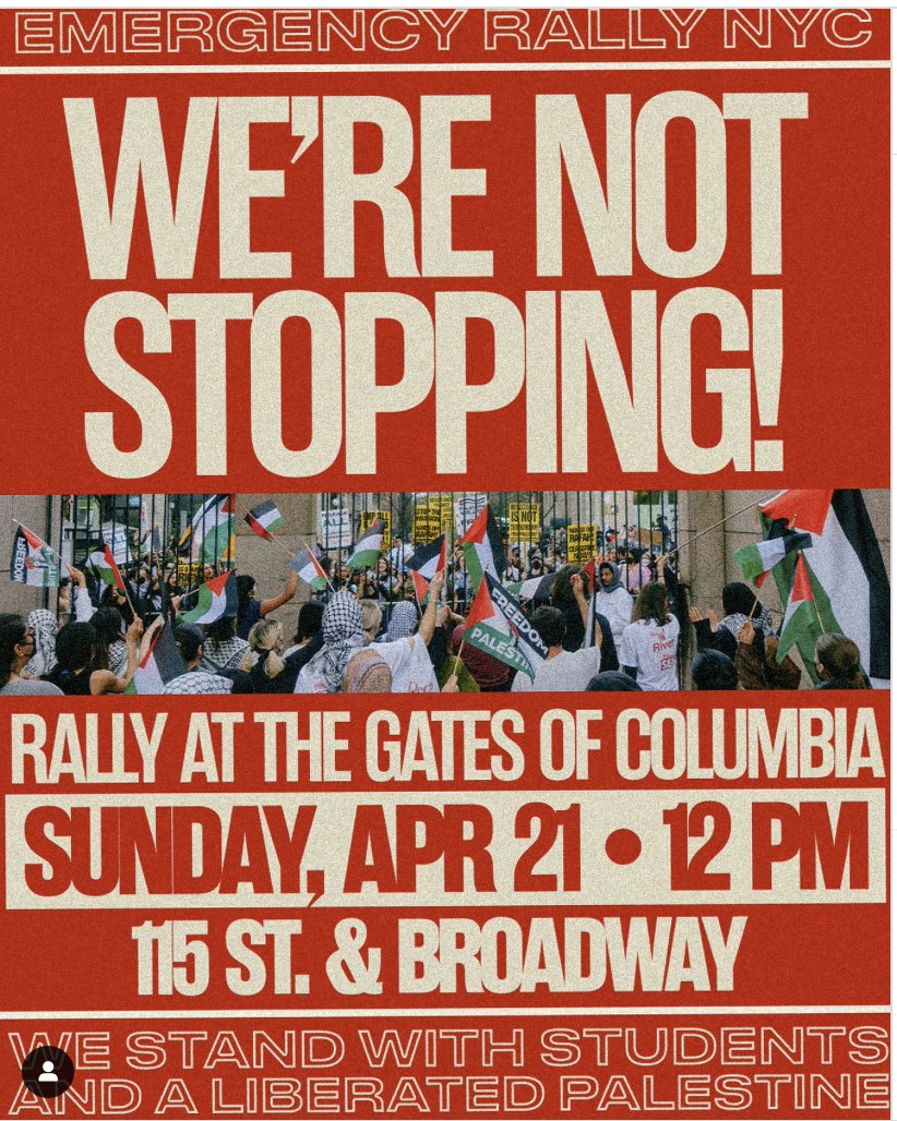 NY - this is today. Free Palestine!!