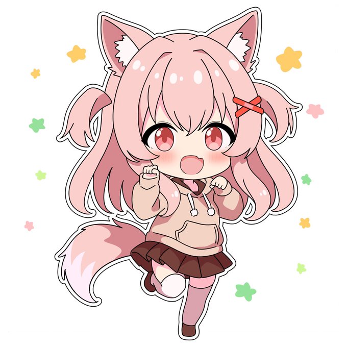 「fox girl pink hair」 illustration images(Latest)