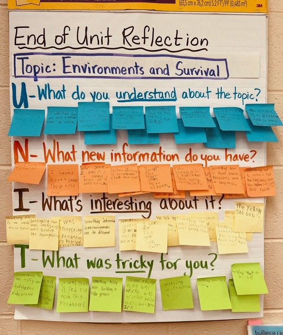 teacher2teacher's tweet image. In T @mrswendymturner&apos;s class, each S&apos;s insight contributes to this end-of-unit group reflection!

#TeacherTwitter