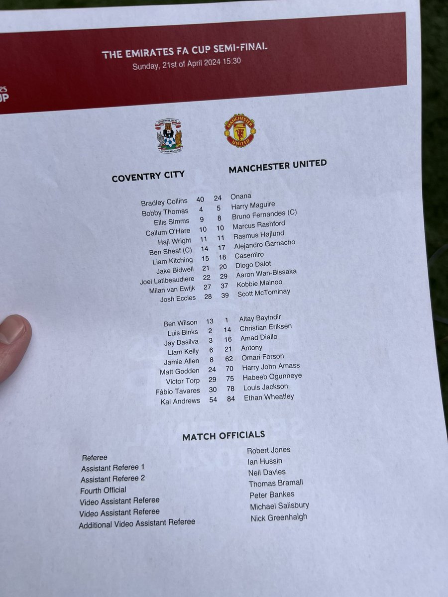 Covering today’s game for @SonySportsNetwk in India. Live from 7pm local time. Teams are out. Mount, Amrabat and Kambwala all injured for MUFC.