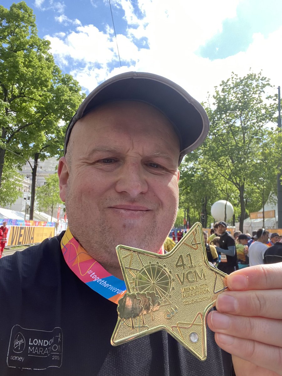 gee_taylor's tweet photo. Marathon number 40 in the bag. Vienna is an amazing city but wouldn’t rush back for the marathon.
Now to rehydrate 🍻🍻 https://t.co/1uMtJ6D5iC