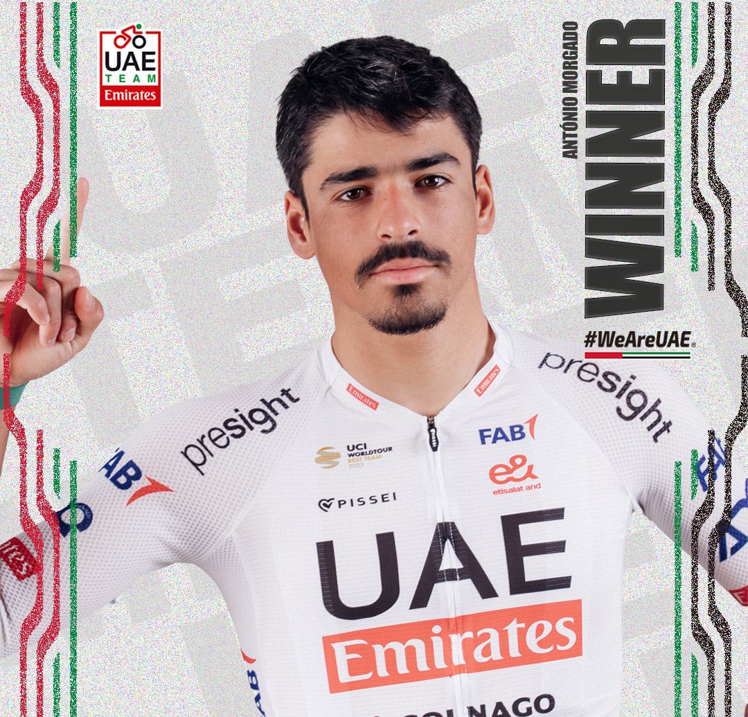 🥇Yes!!! <a href="/morgadoisme/">Antonio morgado</a> takes his first pro win in #GirodellaRomagna 🇮🇹 from the small group!

Bravo António!👏🥳

#UAETeamEmirates #WeAreUAE