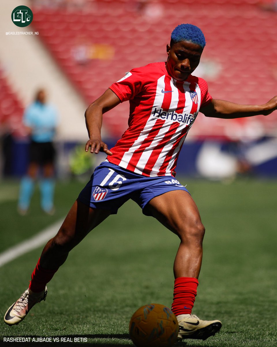 Rasheedat Ajibade @Rasheedat08 scores one and assists another in a Player of the match performance, as Atletico Madrid Fem storm to a big home win. #AtleticoMadridRealBetis