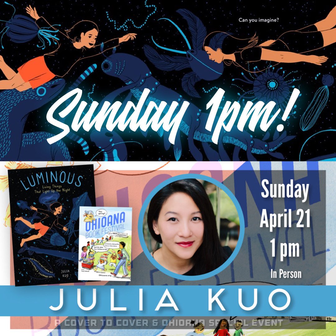 TODAY!! Meet award-winning author and illustrator @juliaskuo at the bookshop on Sunday, April 21 at 1pm in partnership with the @Ohioana! Details: covertocoverchildrensbooks.com/event/afternoo…