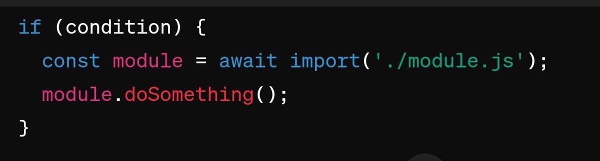 tweet_harry00's tweet image. &quot;Dynamic Imports is a game-changer! 💥 It allows you to dynamically load modules only when they are needed. Perfect for optimizing performance and reducing initial loading time in web applications. 🚀💻

 #JavaScript #ESNext #DynamicImport