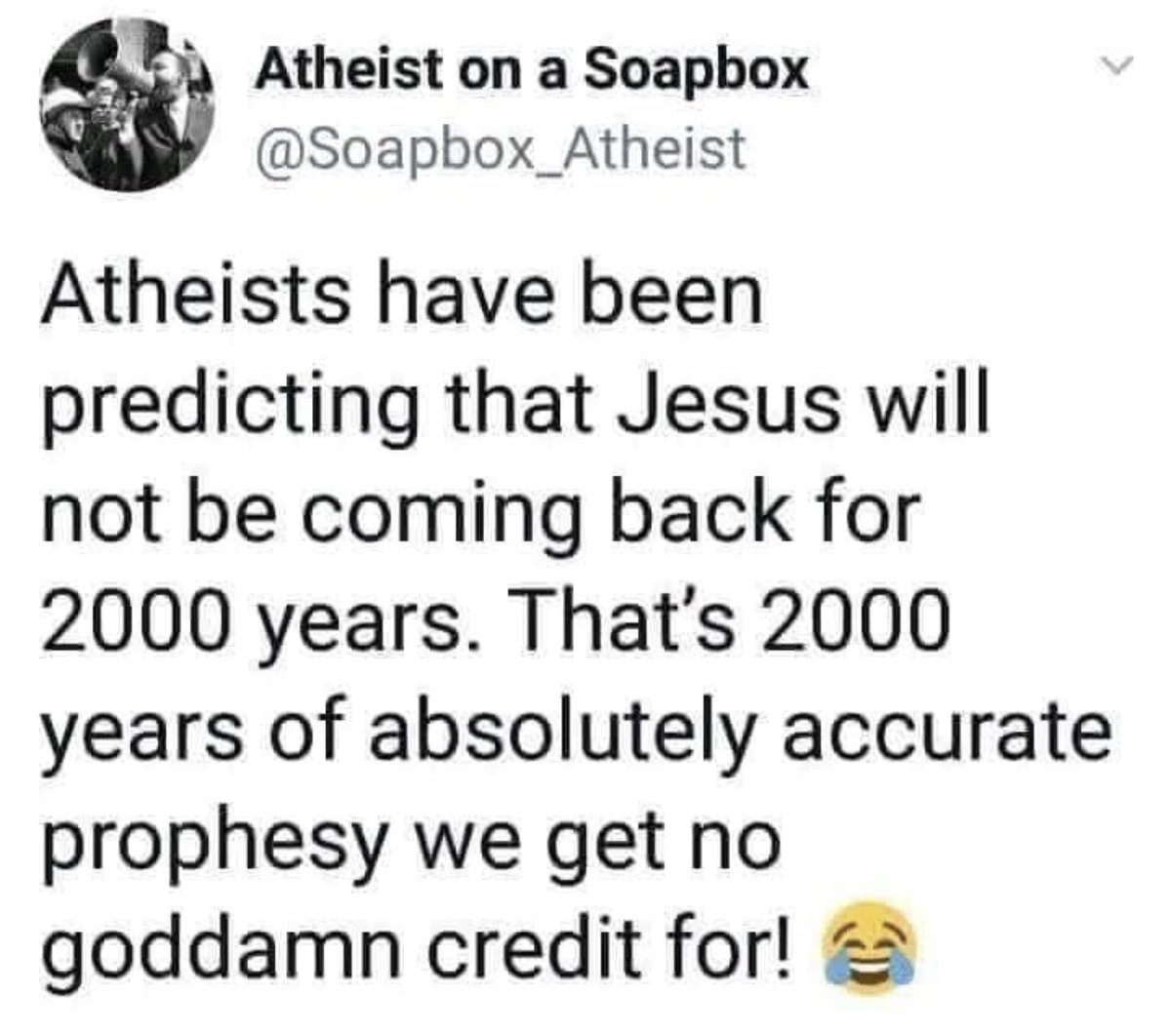 Where’s our credit? 😂😂 #atheist