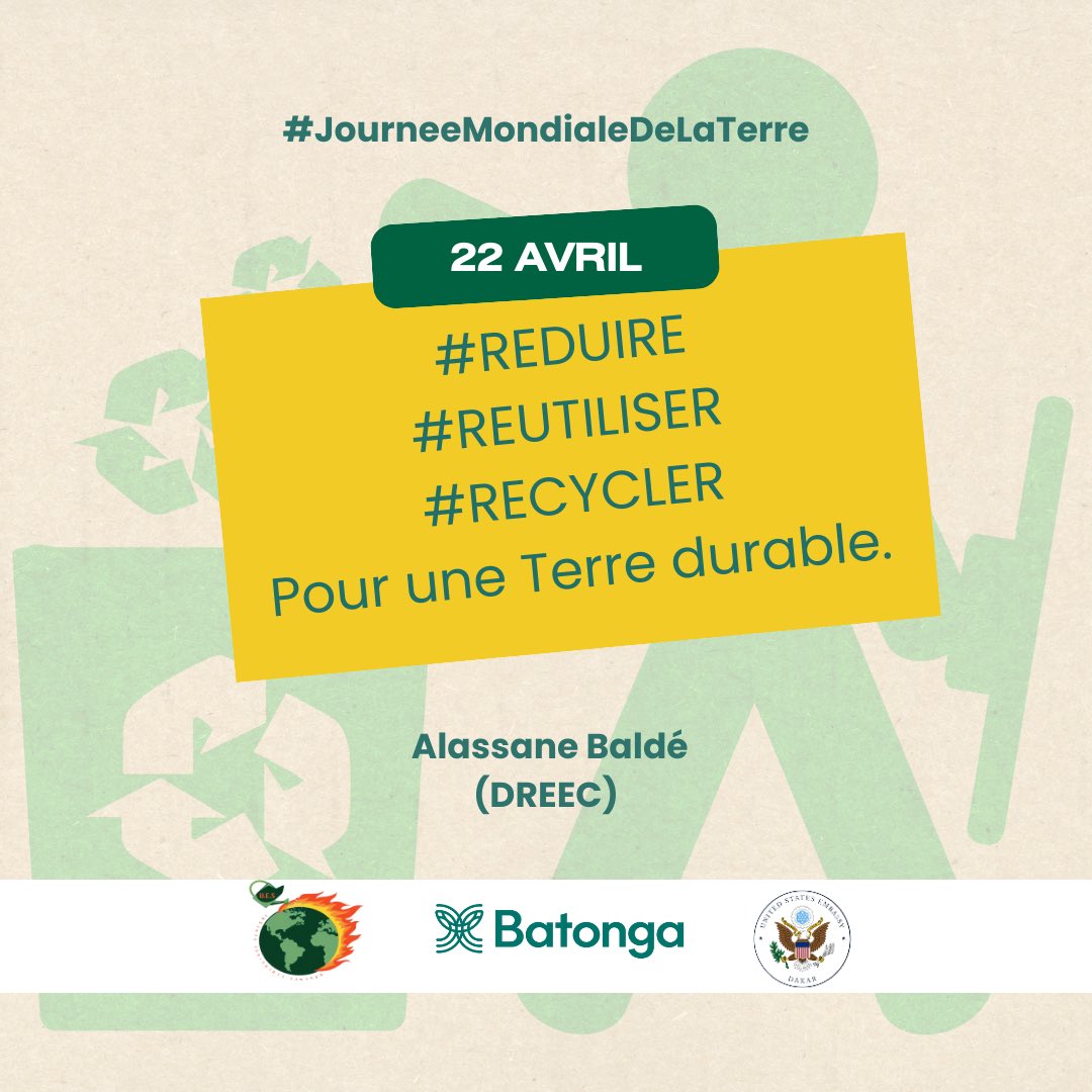 UrgencEco's tweet image. Al Hassane Balde (DREEC) « Cest la terre que nous célébrons et pour son bien-être adoptons les 3R:
#Reduire
#Reutiliser
#Recycler »
Les jeunes filles de Thiety s’engagent à ces comportements responsables vis-à-vis de l’environnement.
#JourneeMondialeDeLaTerre 
#campagneverte