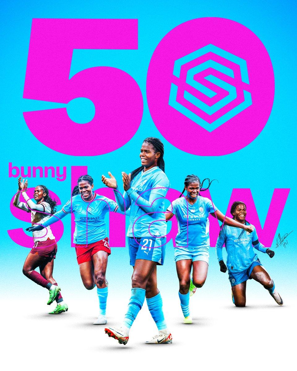 5⃣0⃣ @BarclaysWSL goals for Bunny Shaw! 👏🩵