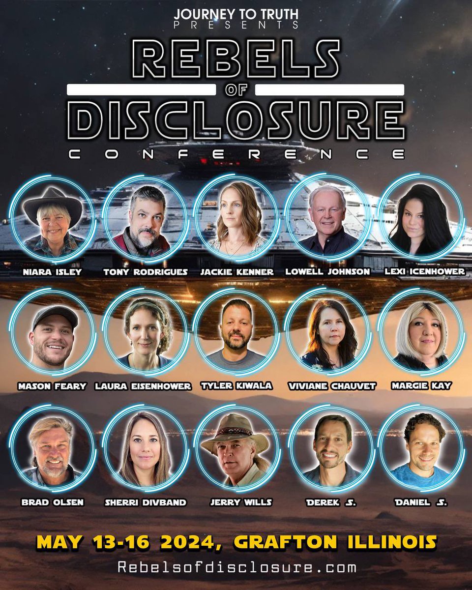 🔥ONLY 20 DAYS AWAY!! WHO’S COMING!? 

GET YOUR TICKET TODAY! ❤️
rebelsofdisclosure.com