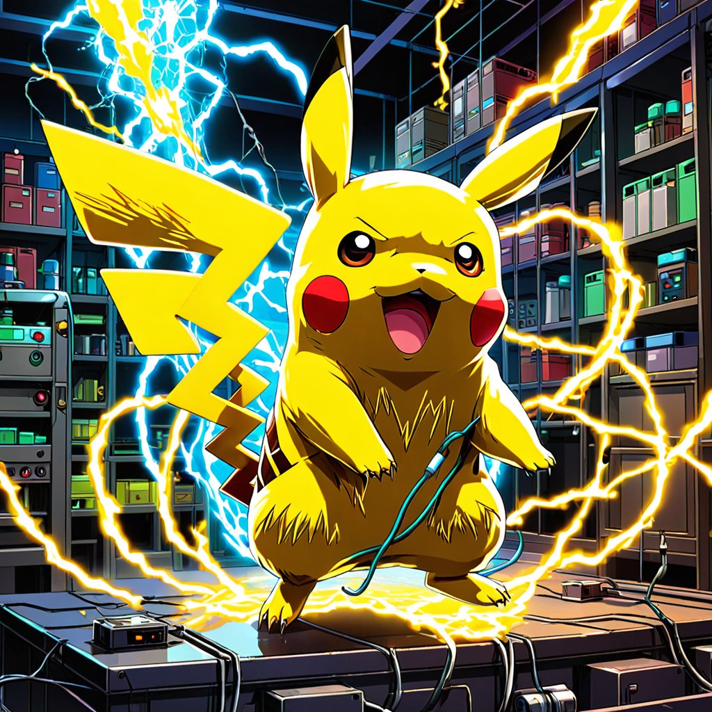 Iv37hCiz's tweet photo. 「ポケットモンスター」のピカチュウは、尻尾に電気を蓄える能力があるため、電球の代わりに使うことができた。あるピカチュウがうっかり尻尾にたまった電気を放出してしまい、研究所を丸ごと停電にしてしまったという逸話がある。そのピカチュウは「ピカピカデッド」と呼ばれ、伝説のピカチュウとして語り継がれている。