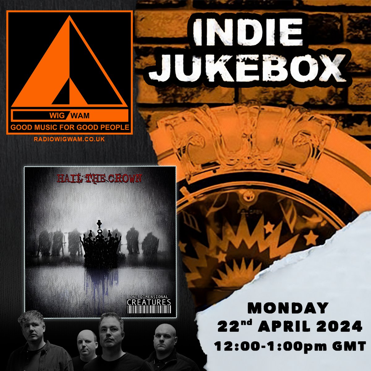 Big thanks🙏 to @radio_wigwam for giving our single, Hail The Crown, a spin on 'Indie Jukebox' 🤘The track will be played between 12:00pm and 1:00pm GMT on Monday 22nd April 2024 & officially releases on 26 April so you can hear it early on Radio Wigwam. #rock #newmusic #punk