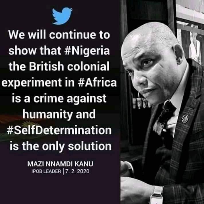 'The More You Hold Onto One Nigeria, The More You Prolong Your Pains And Sufferings'. Prophet Mazi Nnamdi Kanu (15/10/2020).