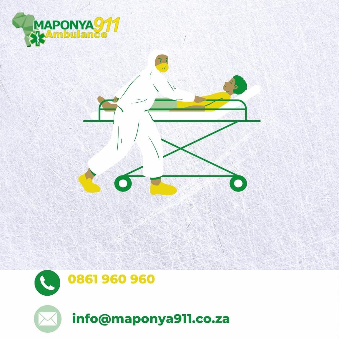 Maponya 911 offers reliable ambulance service 24/7. Your safety is our priority. 

#EmergencyServices #EmergencyResponse #maponya911 #ambulanceservice
