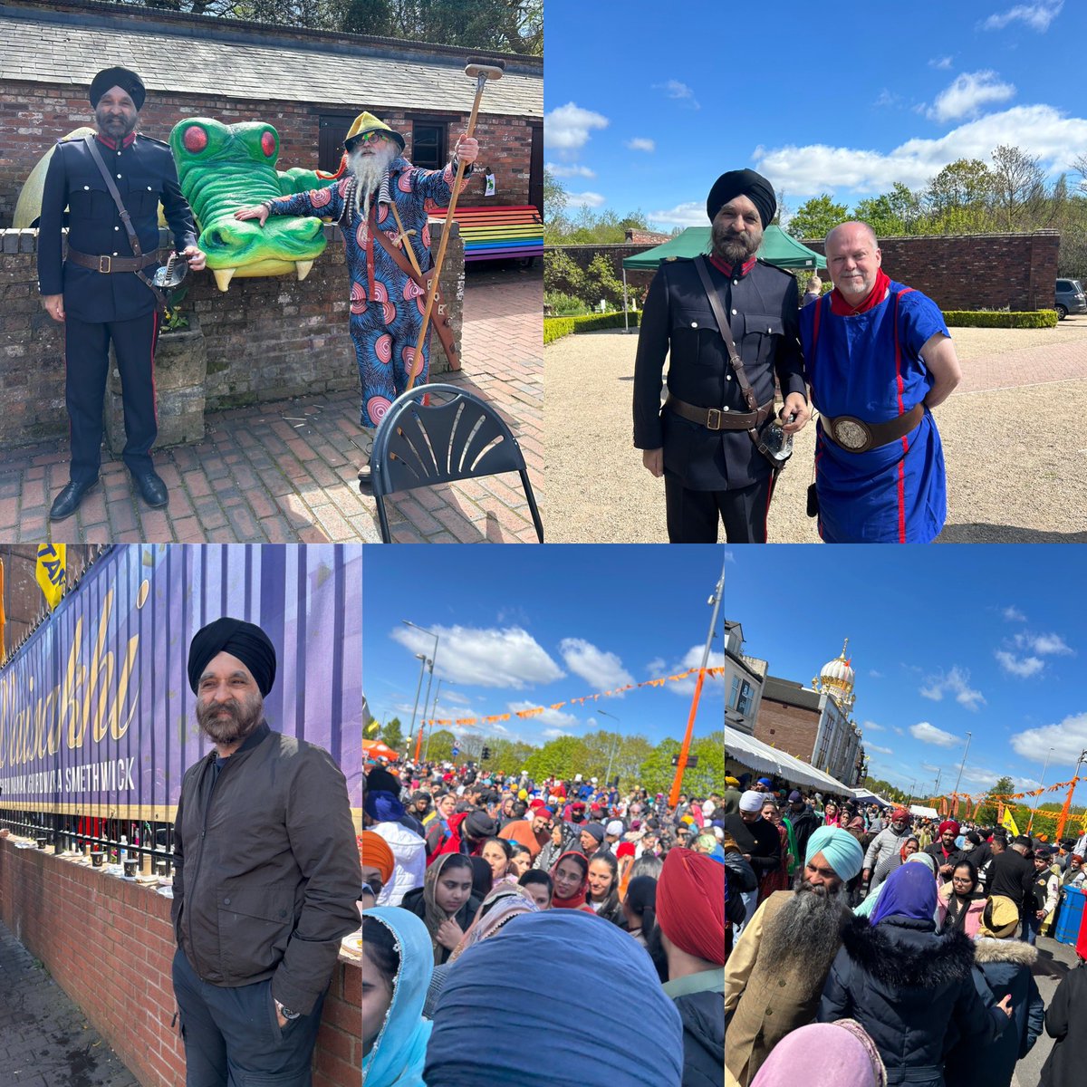 The Black Country is such a vibrant place - first a trip to Sandwell Valley celebrating St George’s Day in my role as Deputy Lieutenant of the WM ( representing LL) and then a swift change of clothes to High st smethwick to celebrate Vaisakhi @GNGSmethwick #diversity #celebrate