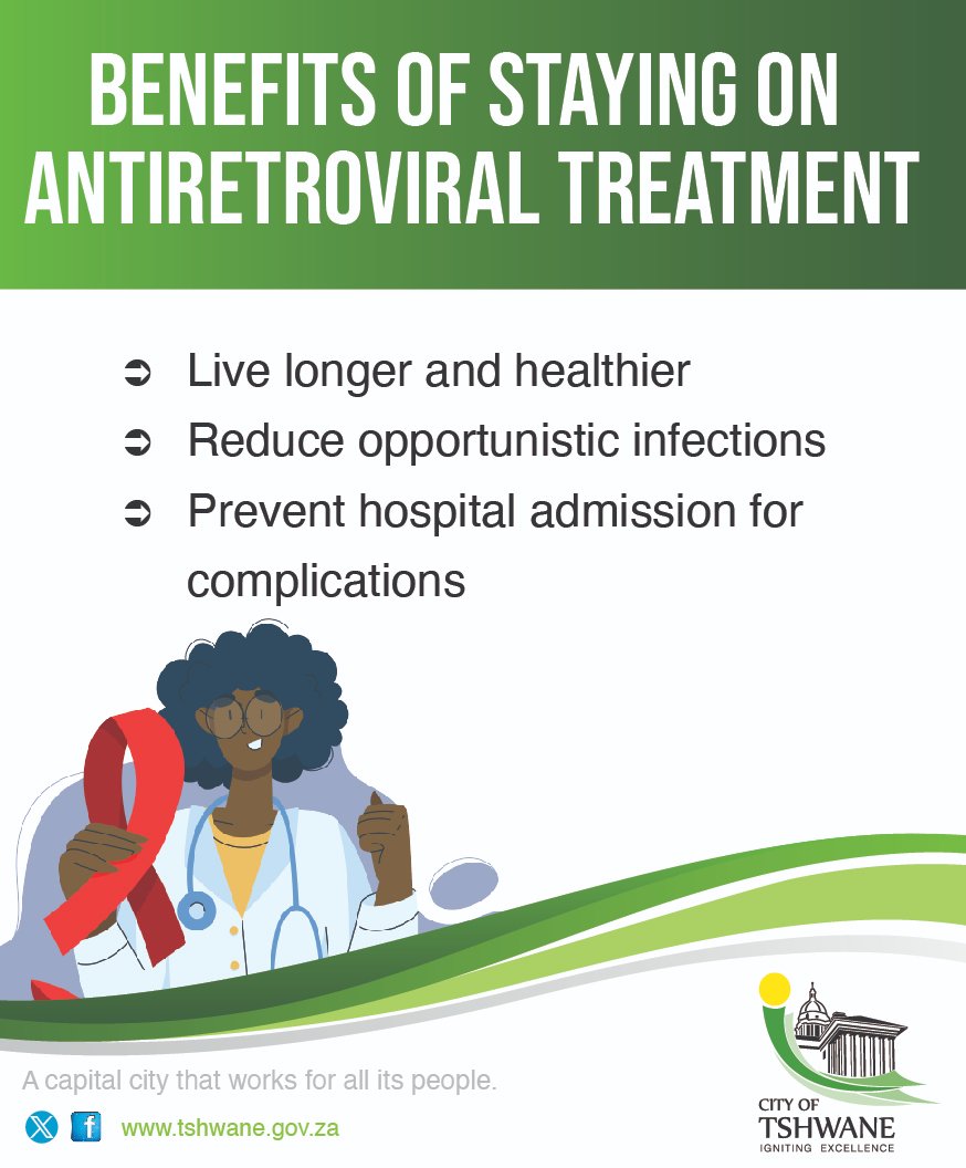 Benefits of staying on antiretroviral treatment