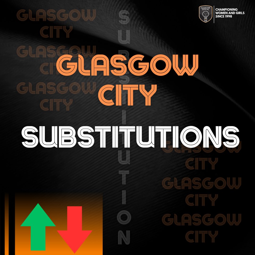 82 | Double substitution for Glasgow City ↩ Lauder, Oscarsson 🔛 Warrington, Love [0-1] #GCFC | #OCAC