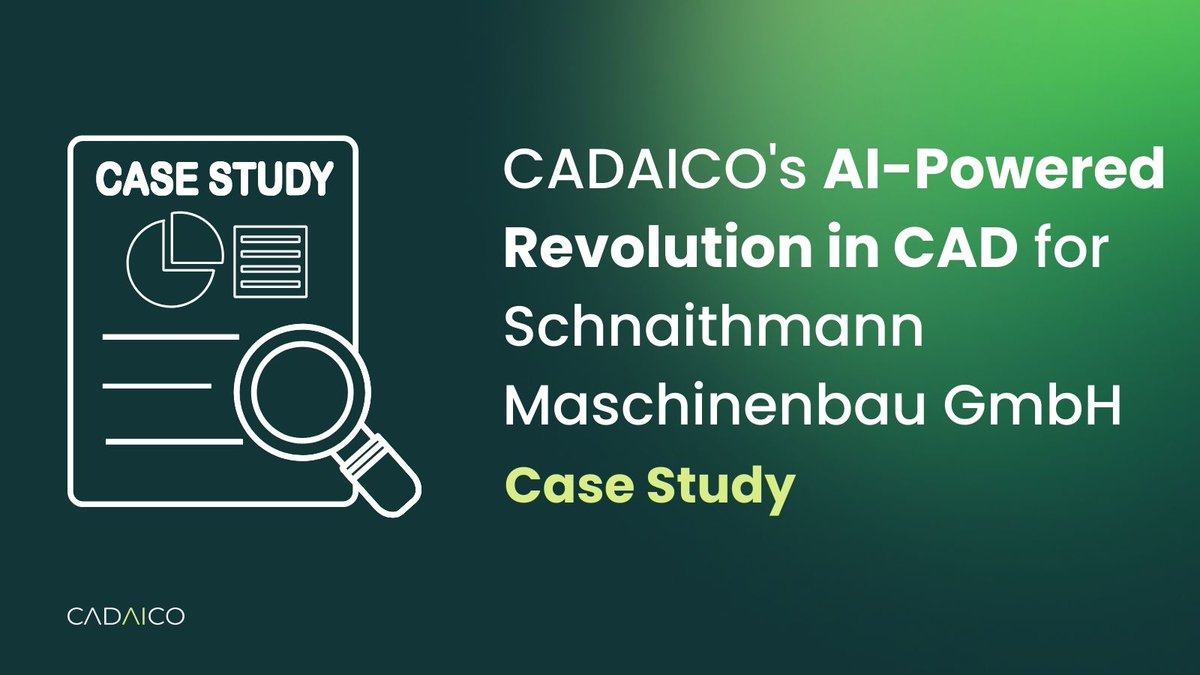 🛠️ Engineering Excellence Unleashed! In partnership with CADAICO, Schnaithmann Maschinenbau GmbH leverages the CADAI Assistant, achieving transformative results in our POC. Discover the future of engineering: Explore the case study 👉cadai.co/blog/case-stud… #CAD #AI