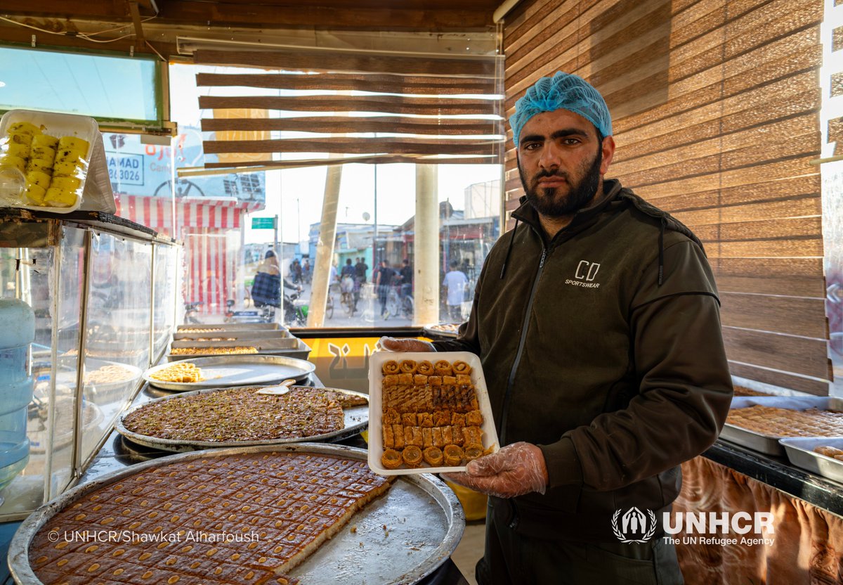 Ammar👨‍🦰, Syrian refugee who transformed his struggle into success. Started with a modest Kunafa booth for securing income, he now owns his own sweet shop, reshaping perceptions of refugee potential. 💼✨ That's the power of innovation & creativity🌟 #CreativityAndInnovationDay