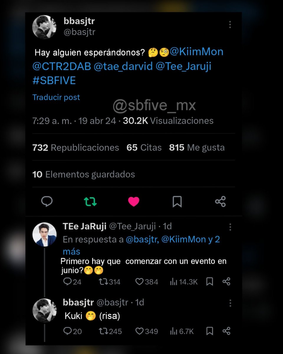 sbfive_mx's tweet photo. Siguen esperando el regreso de SBFIVE? Porque yo sí 🥰
@basjtr

 #sbfive #bbasjtr  #บาสเด็กอ้วนที่แท้จริง #bassbfive
 #teethanapon #teesbfive #อะไรอะไรก็ตี๋ https://t.co/tTKuBPCQCK