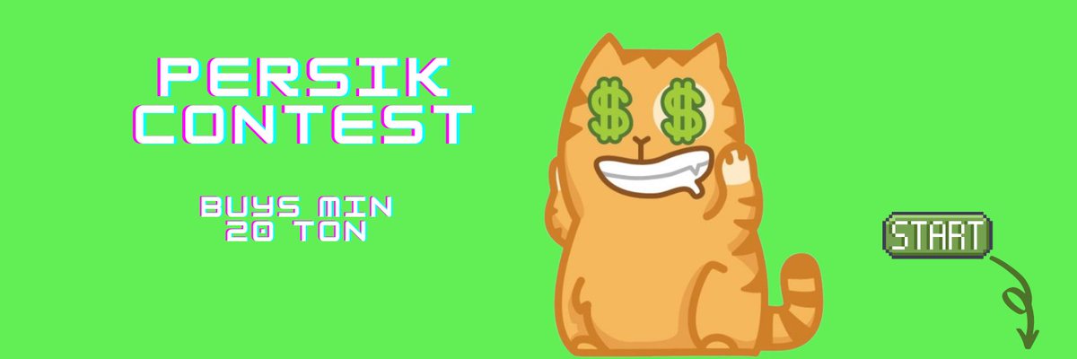 catpersikton's tweet photo. "Persik Profit" contest rules:
1. Buy a minimum of 20 tons of  #Persik tokens and hold them until the draw ends.
2. The draw begins after at least 10 participants have registered.
3. The randomly selected winner gets an extra 10% of their token purchase. https://t.co/ojSdkwJoOV