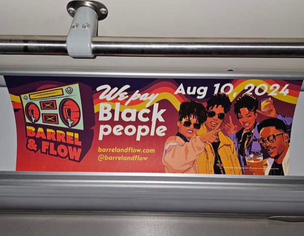 barrelandflow's tweet photo. We just hope the message is clear to the folks on the bus. Especially, the Black folk... 

🖌️ | @huny

https://t.co/286T1vWY0s | #BarrelAndFlow #wepayblackpeople https://t.co/iLjw816RYm