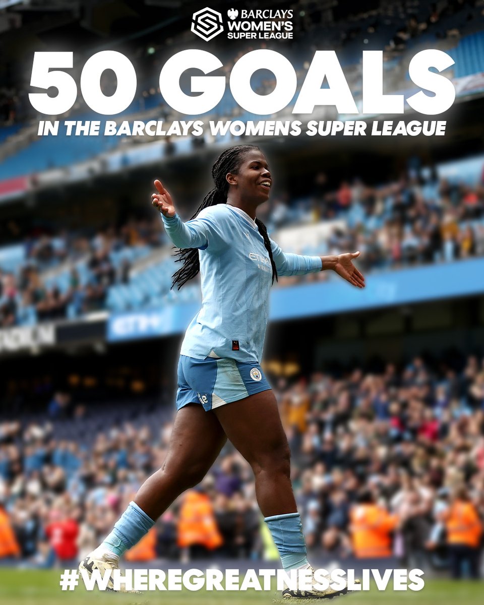 A phenomenal milestone for @ManCityWomen's Bunny Shaw! 🤩

She has now scored 5⃣0⃣ goals in the #BarclaysWSL

#WhereGreatnessLives