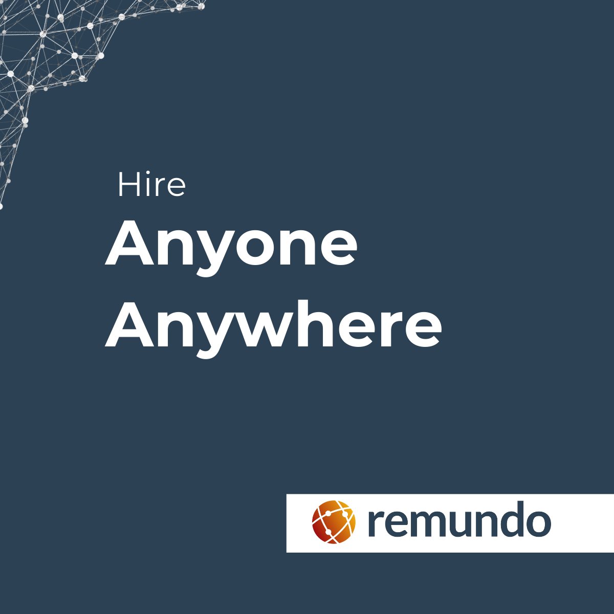 With Remundo Employer of Record services you really can hire anyone, anywhere. For more information or to get started visit: eu1.hubs.ly/H08BnPL0

#GlobalHiring #EmployerOfRecord #GlobalHR