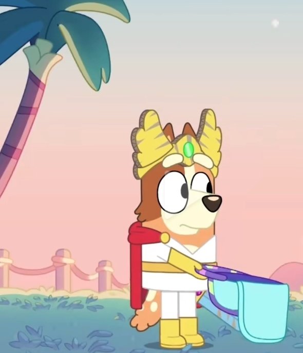 I never noticed Bluey's mom is wearing a She-Ra cosplay! That's the cutest thing