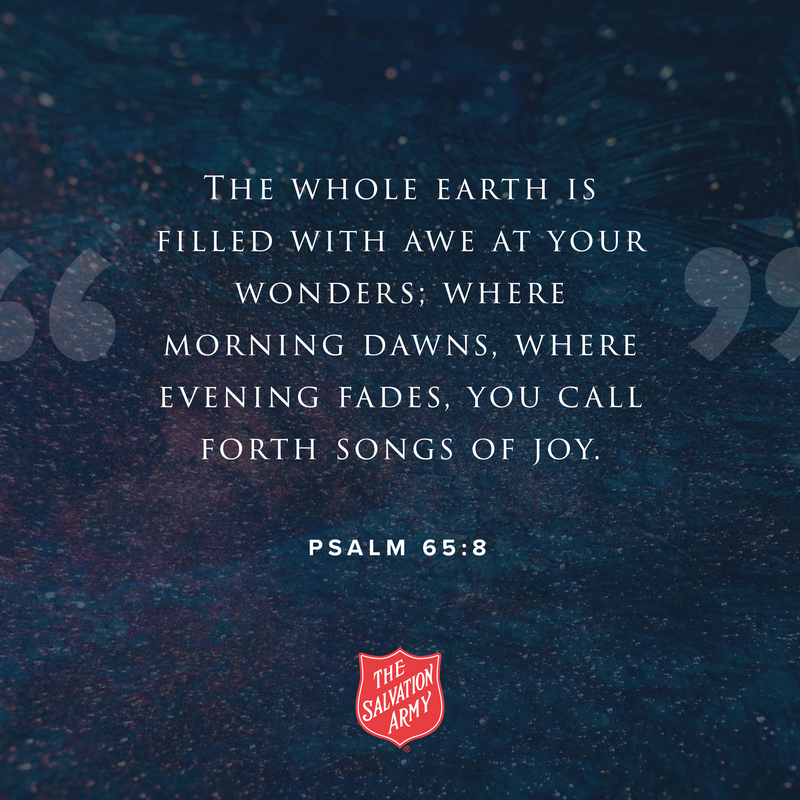 #SundayInspiration

'The whole earth is filled with awe at your wonders; where evening fades, you call forth songs of joy.' -Psalm 65:8