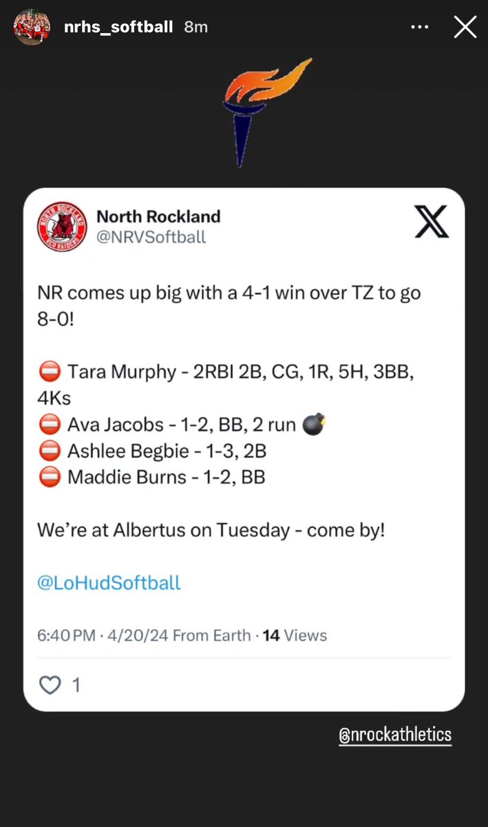avajacobs_2026's tweet photo. ⭐️ 2R 💣 over centerfield fence⭐️
Our team is now 8-0‼️

@completegame @NRVSoftball 
@starsnationalfp  @coach_rachel @Starsnatgleason @ShaunGleason2 @ExtraInningSB @LegacyLegendsS1 @DfwSho @scan1ansports @Los_Stuff @TopPreps @SoftballDown @SunilSunderRaj3 @IHartFastpitch @DirectRecruits @midnight @ImpactRetweets @CoastRecruits @SBRRetweets @tp_softball @UncommittedUsa @DDFastpitchPres @BallInSportsNet @FloSoftball @FromThe815 @TOP_D1RECRUITS @fastpitchwatch @MaxPreps @LoHudsoftball @Lohud_debbie
#catcher #hitter #softball