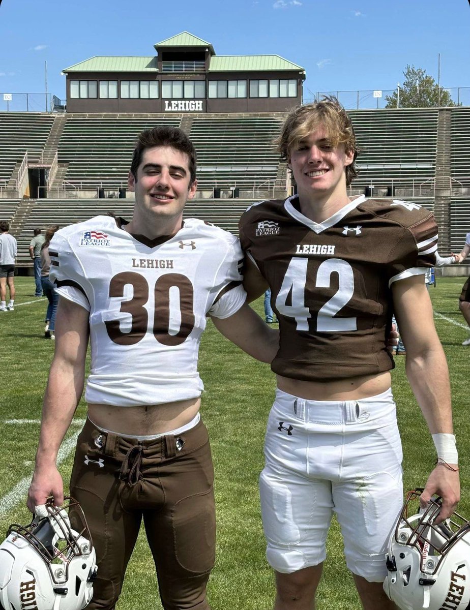 New Canaan Football brotherhood at Lehigh University…Nolan Larkin (‘21) and Walker Blair (‘23) representing the Rams at the D1 level. #cthsfb