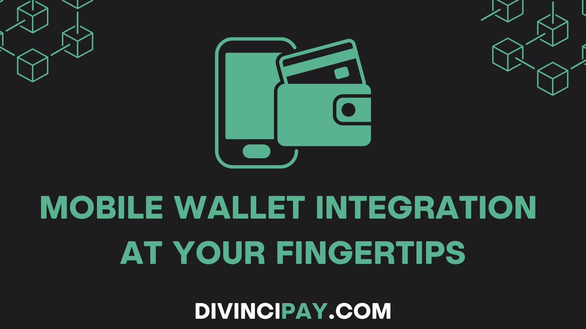 Simplify Your Payments with DiVinciPay: Mobile Wallet Integration at Your Fingertips 📱💳 Experience the ultimate convenience with DiVinciPay’s seamless mobile wallet integration. Our platform connects directly with your mobile wallet, allowing you to make and receive payments