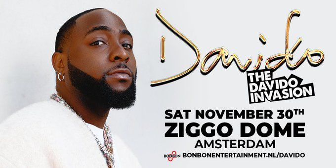 Davido ziggo dome November 30th