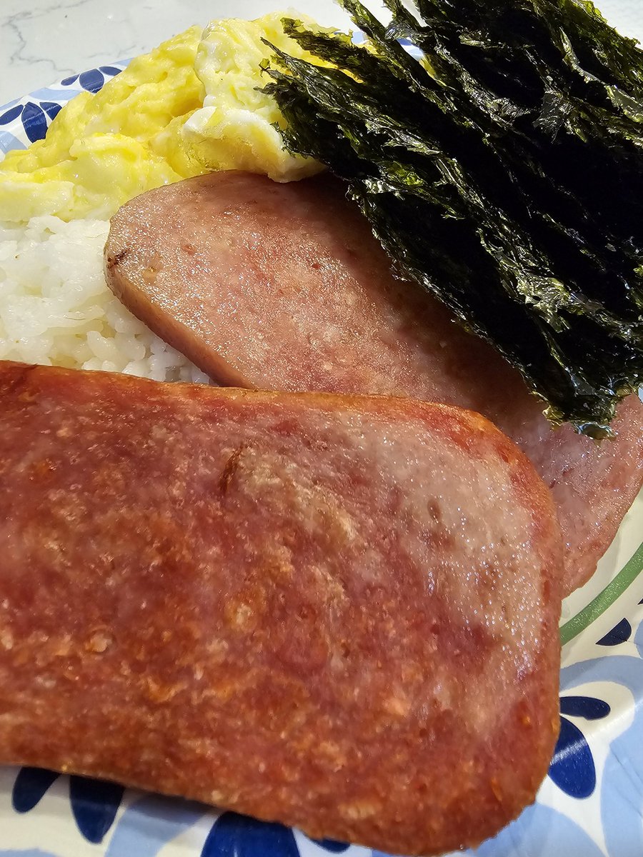 Nori eggs spam and rice is one of my favorite plates for breakfast