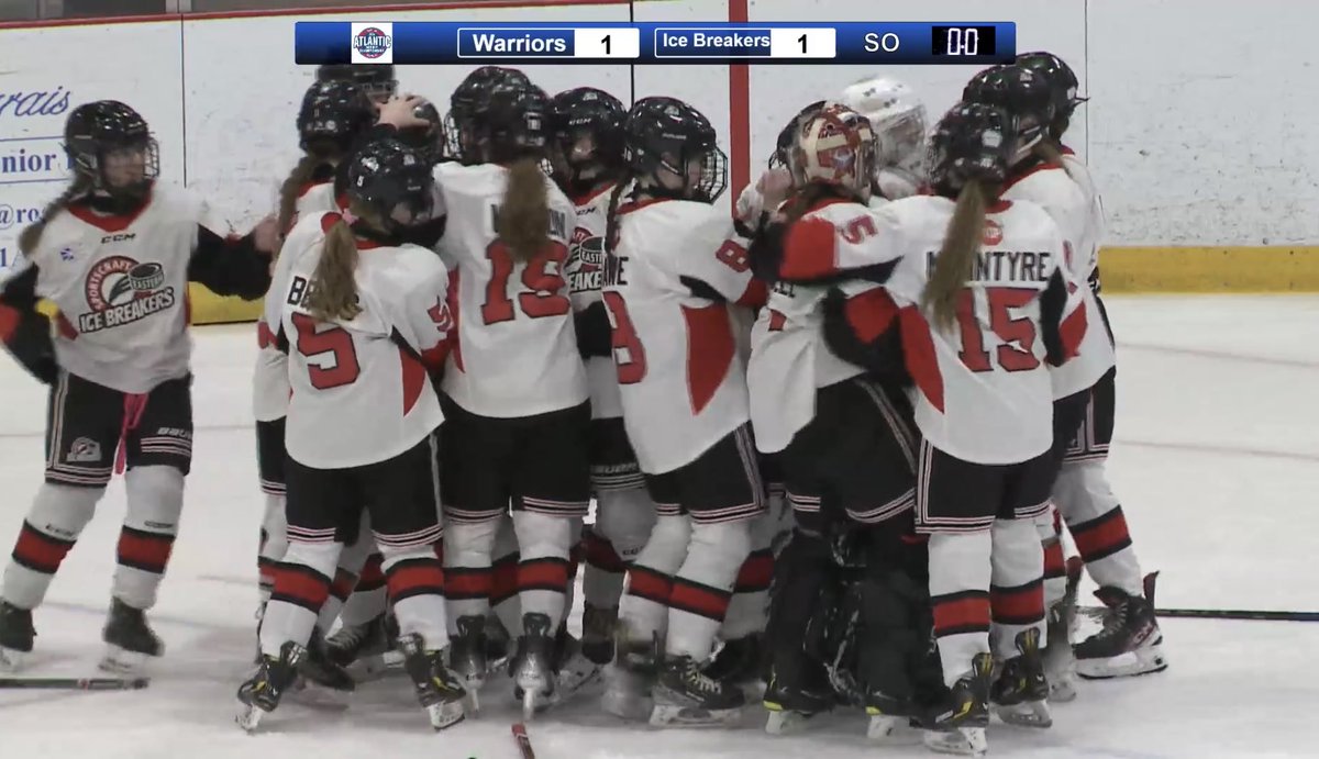 Ice Breakers tie the game with less than 30 seconds left in 3rd period and then win in Shootout

Bronze Medal for the Ice Breakers at the U13 Female Atlantic Championship! 🥉 #LetsGoGirls