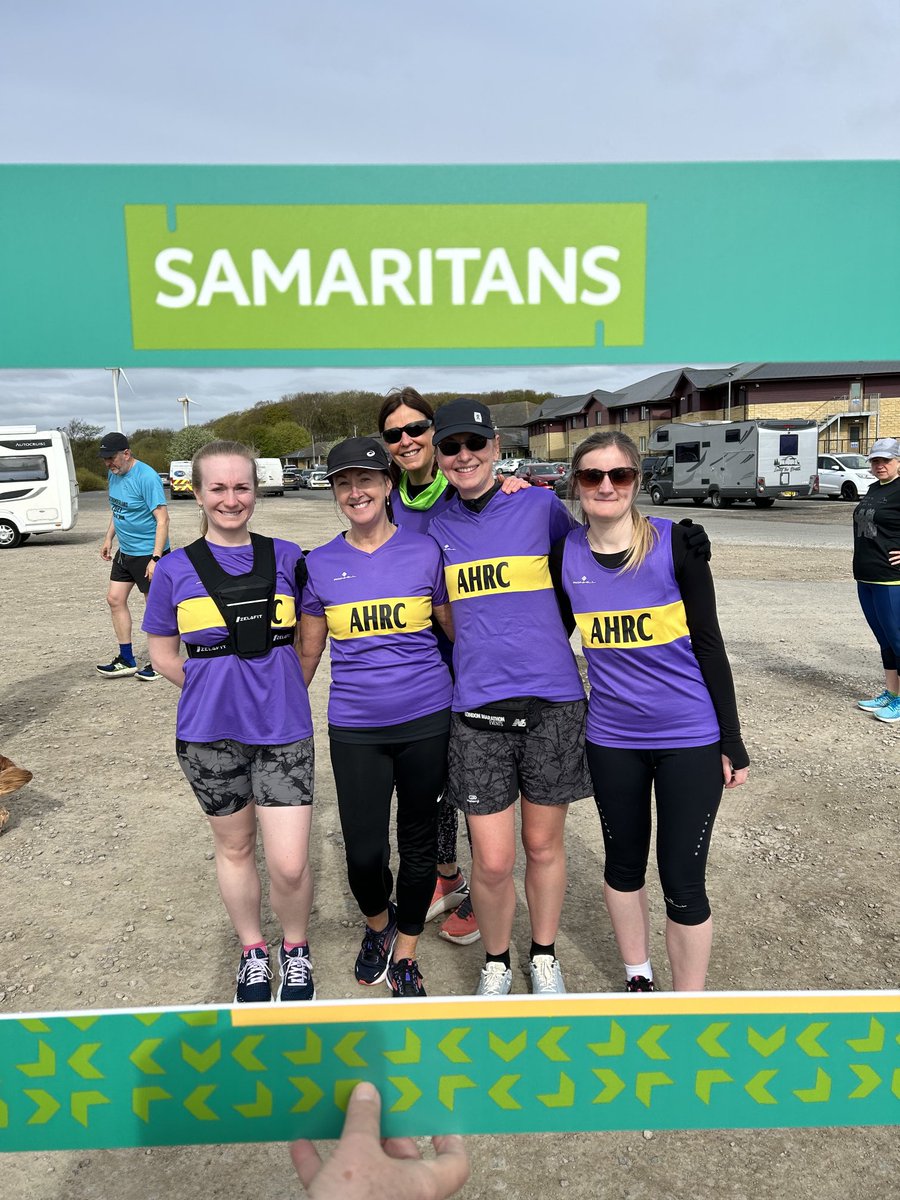 #LondonMarathon #TeamSamaritans Ashington Hirst Runners ran today for ⁦@SamsNorthumbria⁩ at QEII Park Ashington