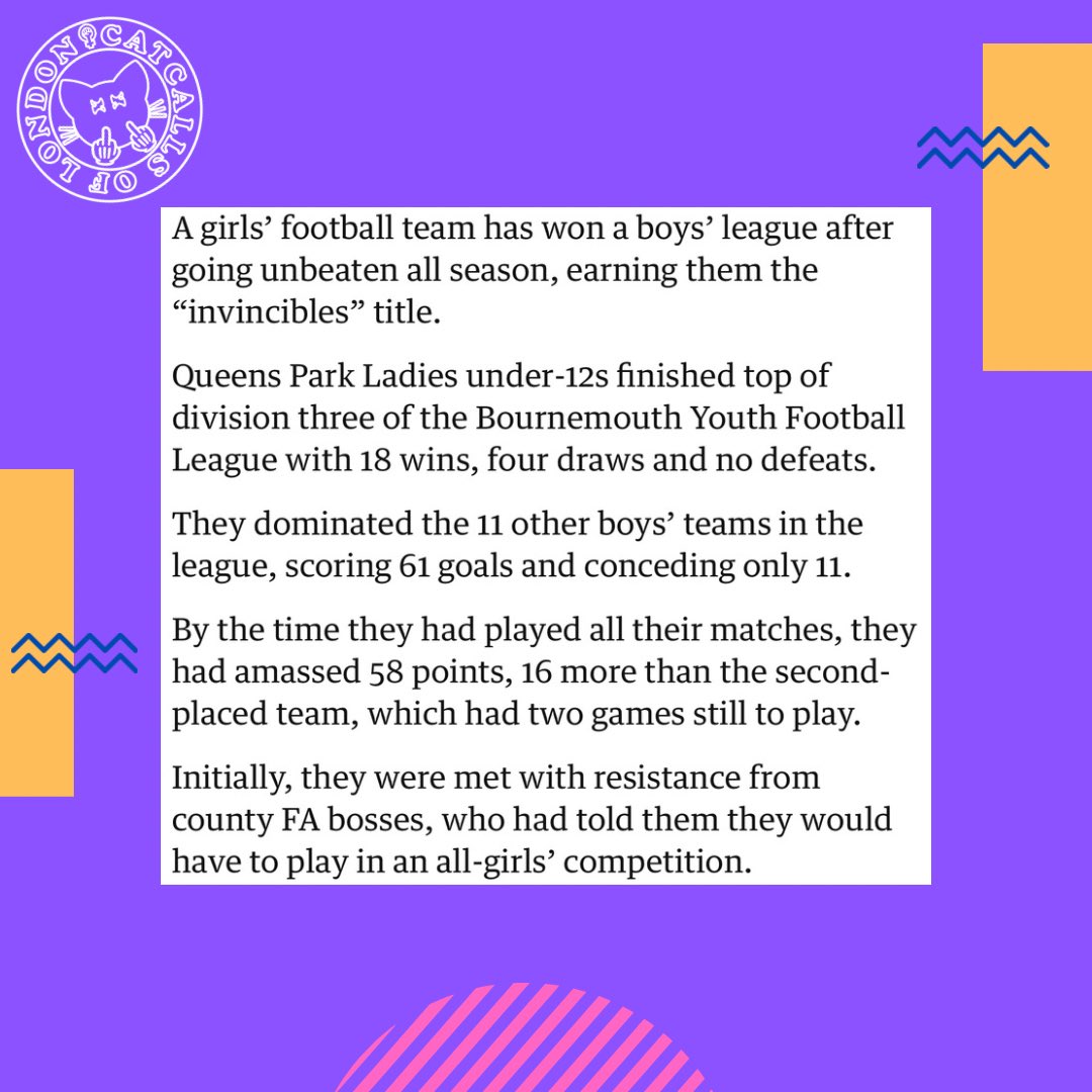 Shoutout to the Queens Park Ladies under-12s! These unstoppable girls won a boys' league, going unbeaten all season &amp; scoring 61 goals! Facing early resistance, they proved #SkillKnowsNoGender, dominating the league and earning the "Invincibles" title. #GirlPower #EqualityInSport