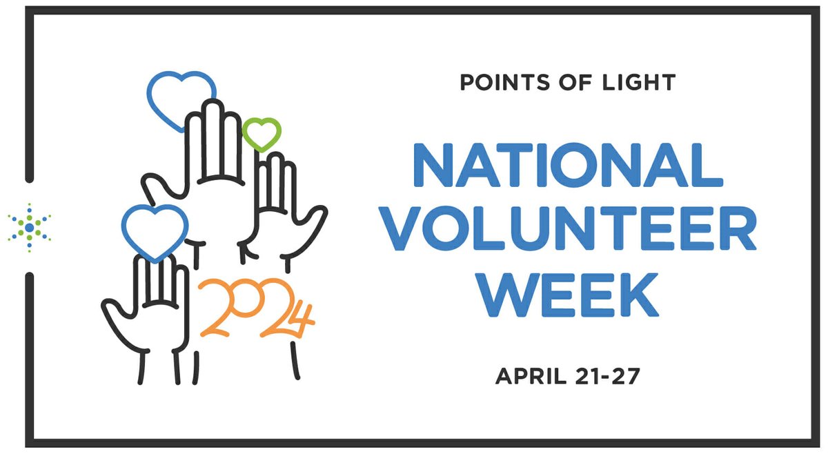 🚨#NationalVolunteerWeek🚨April 21-27 
Join us to recognize our nation's volunteers who dismantle barriers, make a difference in our communities, and help reshape our world for the better. Stay tuned as we highlight our members who exemplify the spirit of #Service! #NVW