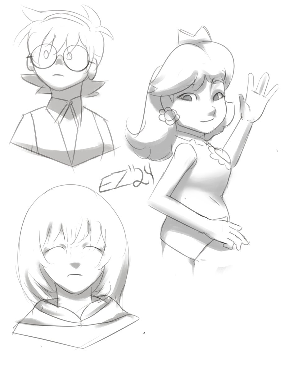(#sketch #digitalart #artistsontwitter)

Some warmup doodles so i don't lose my practice lol