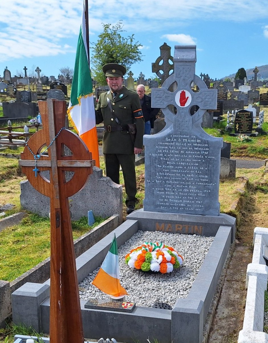 We gathered this afternoon in Milltown Cemetery Belfast, at an emotional and dignified rededication of the grave of Óglach Séan Martin who gave his life willingly for his country.
'A greater love no person has than to give his life for his comrades.'
RIP