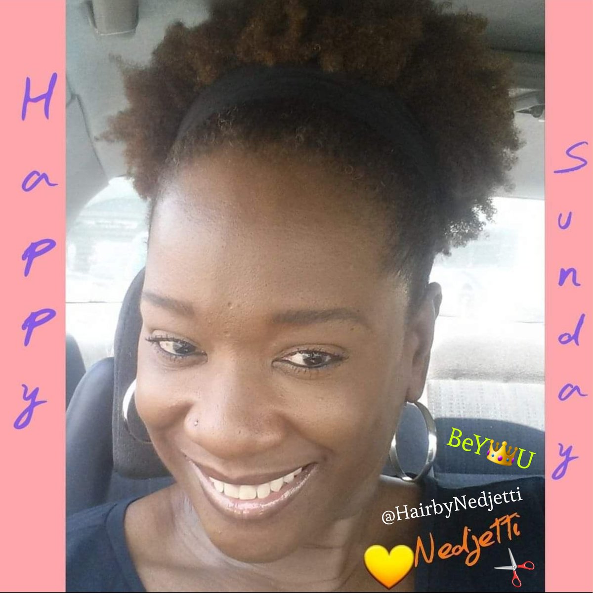 #HairMeOut® #Happy #Sunshine #Sunday BeY💓Utiful souls🌞

#Nedjetti believes when we unite with HIS vision of #LOVE all things are possible🙌🏿

#CreateYourHappy😊

#FollowYourDreams of Passion🌼

#KeeptheFaith #GodGotYou #BeStill #Pray🙏🏿 #Meditate🧘🏾‍♀️

#God IS ❤️

#BeYOU 👑