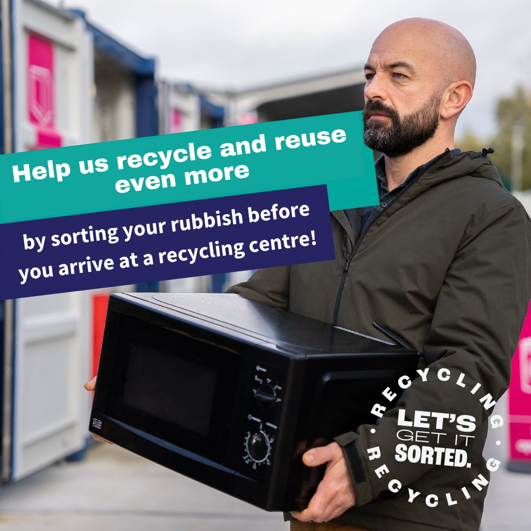 Kent_cc's tweet photo. Sorting your items before you arrive at a Recycling Centre, will help us recycle and reuse even more! You can check here before you visit to see what else you can recycle or reuse I want to get rid of... - Kent County Council #LetsGetItSorted #KentRecycles https://t.co/rLLHxCRd1k