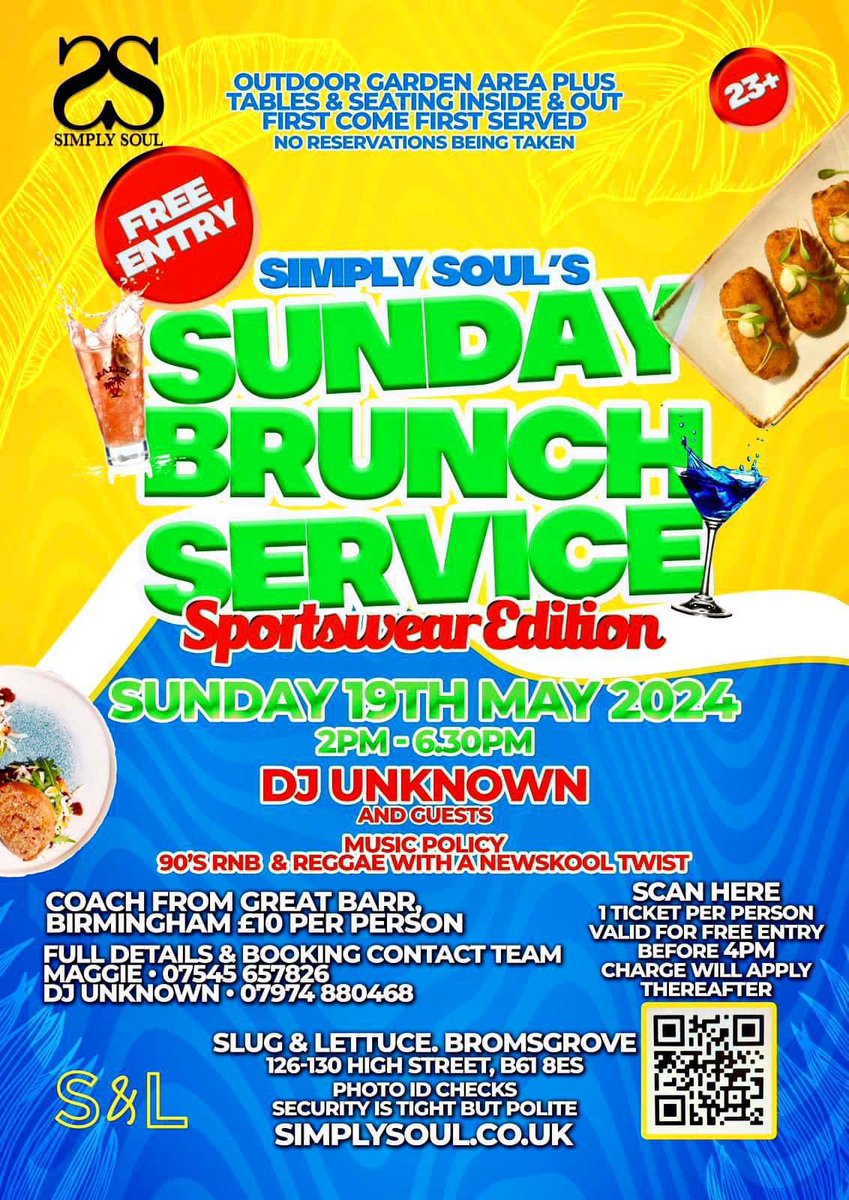 simplysoulnet's tweet photo. Update coming soon about the simply soul give back free entry sportswear edition Sunday brunch party 🎉 
Believe me go on the website asap and get you free golden ticket , once they all gone that’s it …
https://t.co/lYT5182Qsz  💃💃💃💃 https://t.co/oMjWZ3maSM