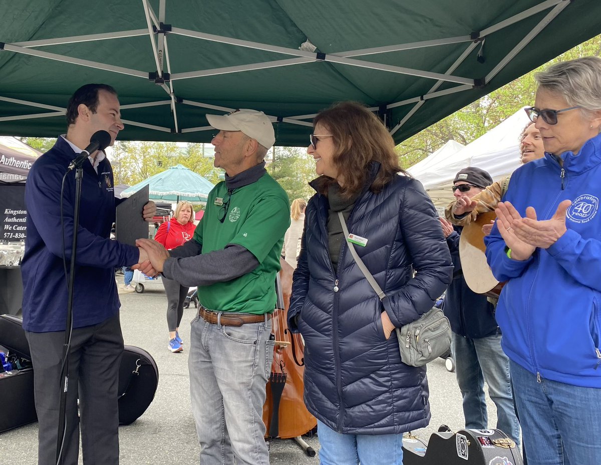 A personal thrill today to present my friends Mitch & Debbie and @CentralFarmMKTs with special recognition from the @MoCoCouncilMD for their work supporting healthy living, local farms & businesses and our community especially their critical efforts in the depths of the pandemic.