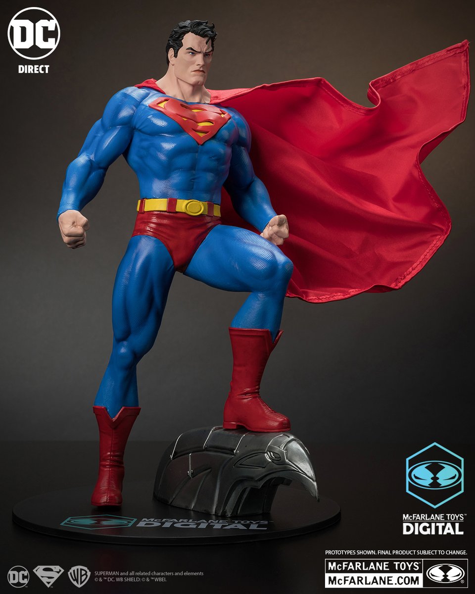 Superman™ 1:6th scale statue based on the artwork by Jim Lee launches for pre-order APRIL 26th at select retailers! Includes a #McFarlaneToysDigital Collectible. #McFarlaneToys #DCDirect #Superman #JimLee
