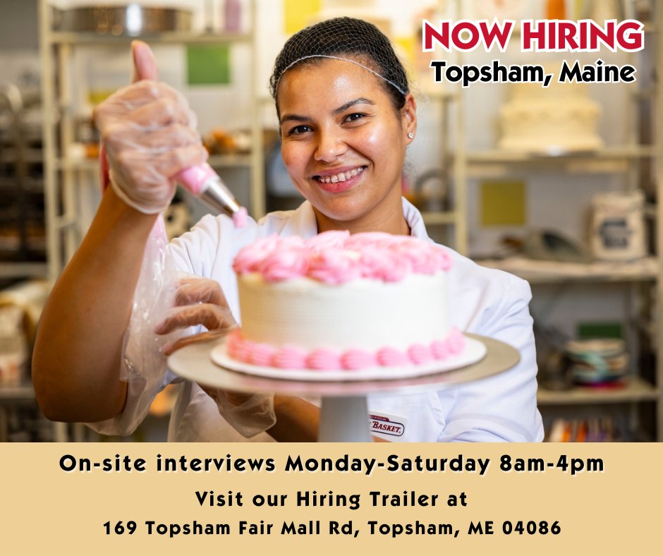 Life is SWEET when you’re part of the MB Team! Our Topsham store is hiring in all departments, ages 14+. On-site interviews are conducted Monday-Saturday 8AM-4PM at our hiring trailer: 169 Topsham Fair Mall Road Topsham, ME 04086