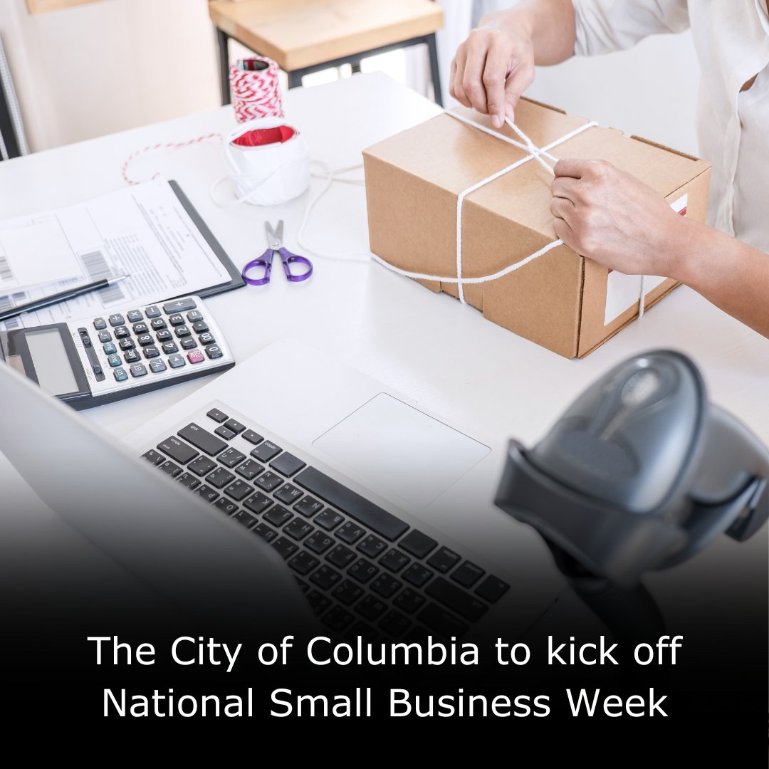 The City of Columbia is kicking off National Small Business Week 2024 with a press conference and ribbon cutting at Toms Creek Farmers Market Xchange. Visit bit.ly/3w0RTML for more information. #TogetherWeAreColumbia