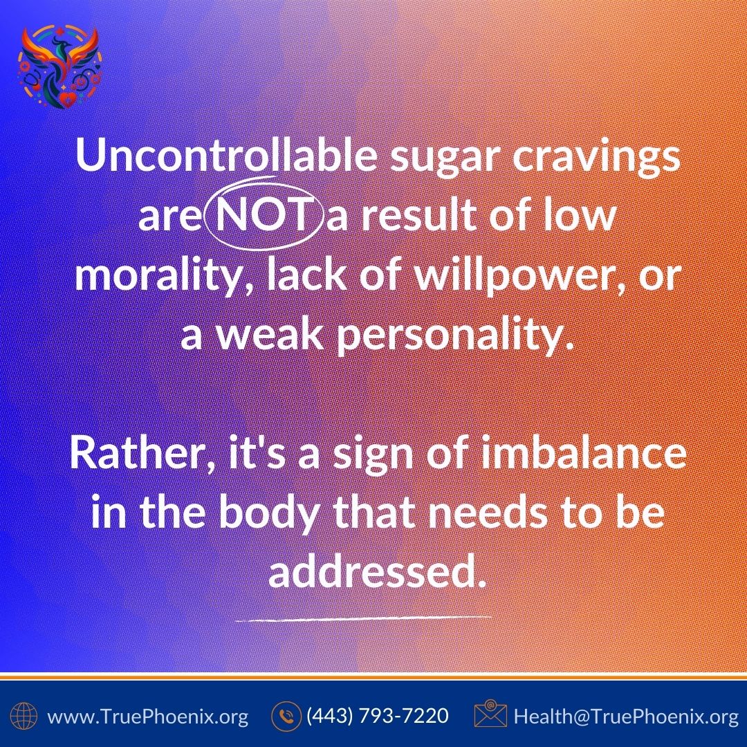 🌟 Let's set the record straight! 🌟 Uncontrollable sugar cravings are NOT about low morality, lack of willpower, or a weak personality. 🚫🍰 It's actually a sign of an imbalance in your body that needs attention. 🧭 #TruePhoenix #InsulinResistance