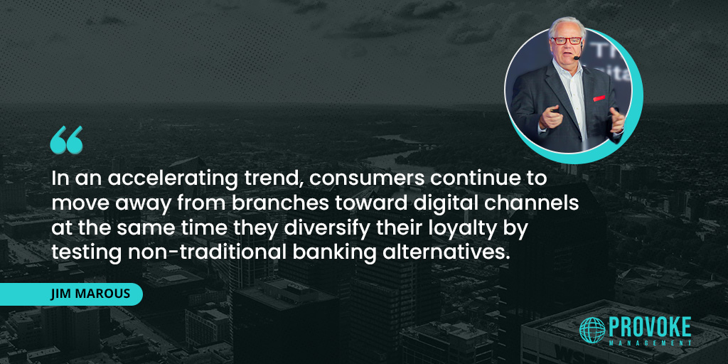 Consumer behavior in banking is evolving rapidly! @JimMarous notes the move towards digital channels and the exploration of non-traditional banking options. #ConsumerBehavior #BankingTrends 🌐 tinyurl.com/z4pwuzjv